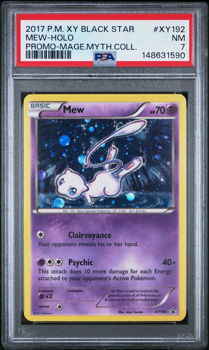 2017 #XY192 Mew-Holo PSA 7 XY Black Star Promo