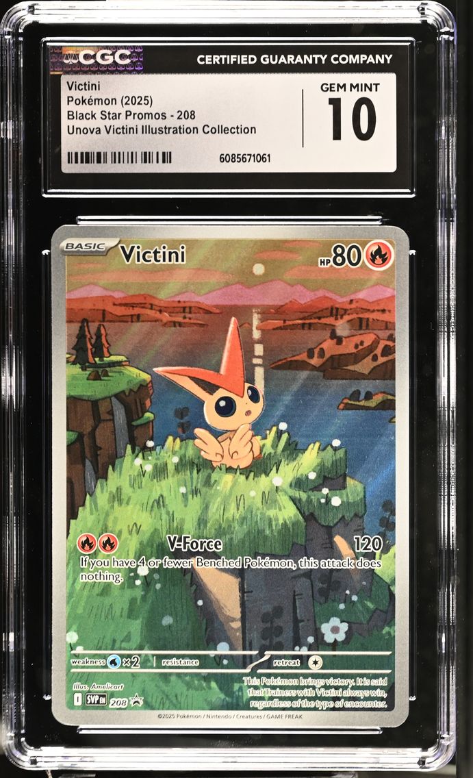 2025 #208 Victini CGC 10 Black Star Promos - Scarlet & Violet SVP EN - English