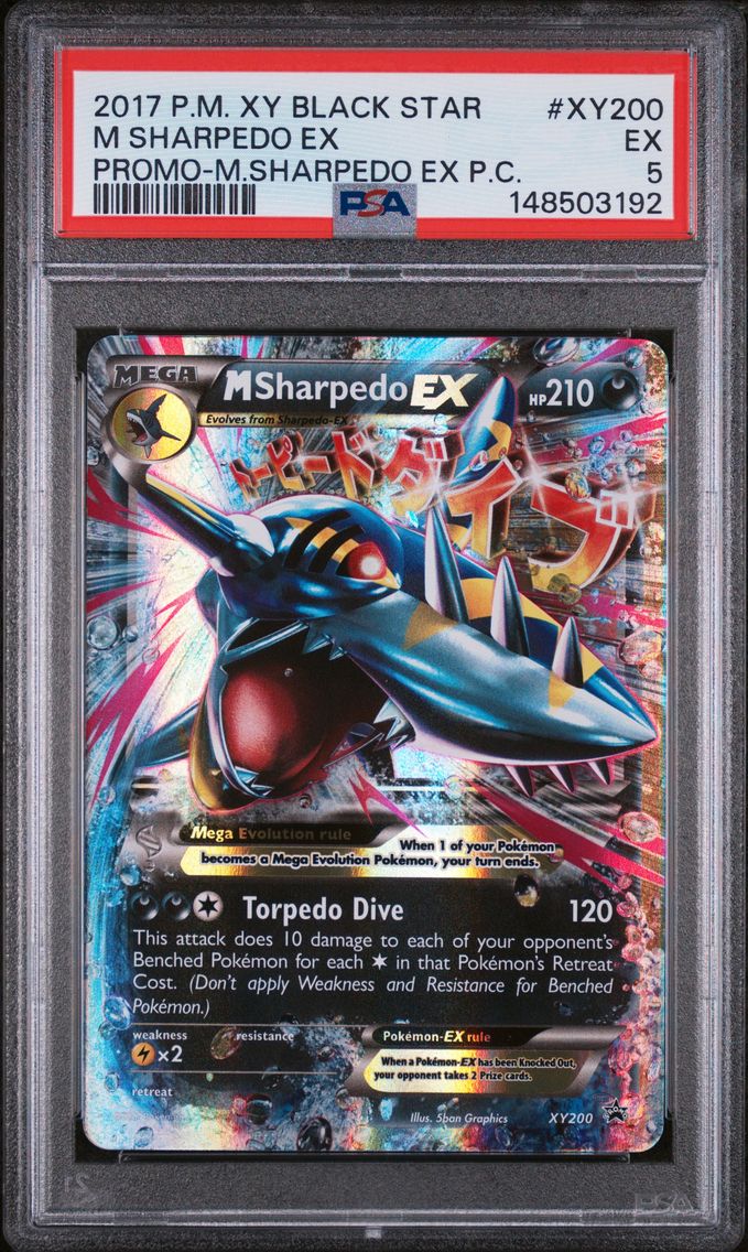 2017 #XY200 M Sharpedo EX PSA 5 XY Black Star Promo