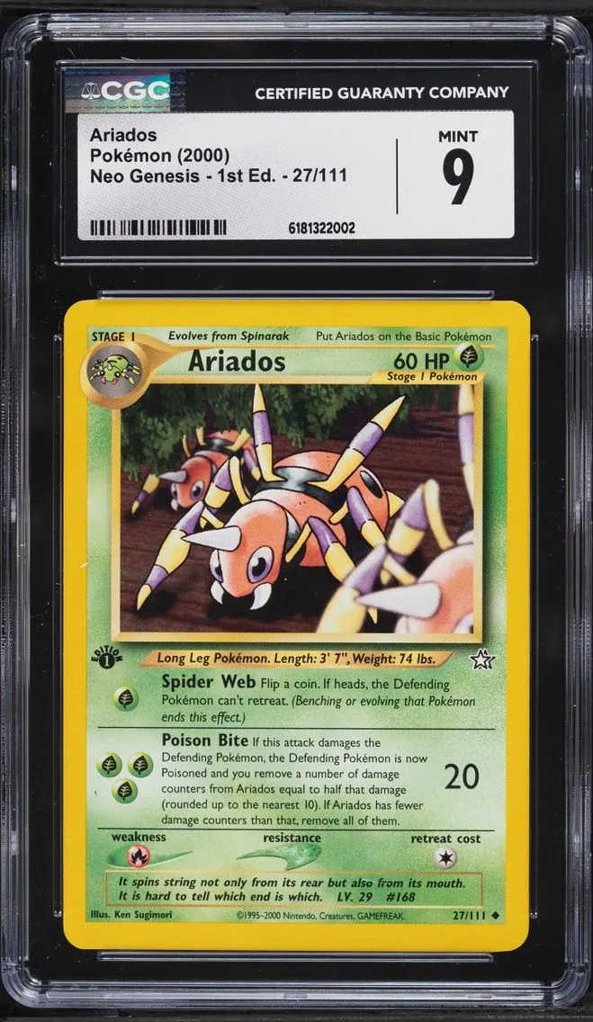 2000 #27 Ariados CGC 9 Pokemon Neo Genesis 1st Edition