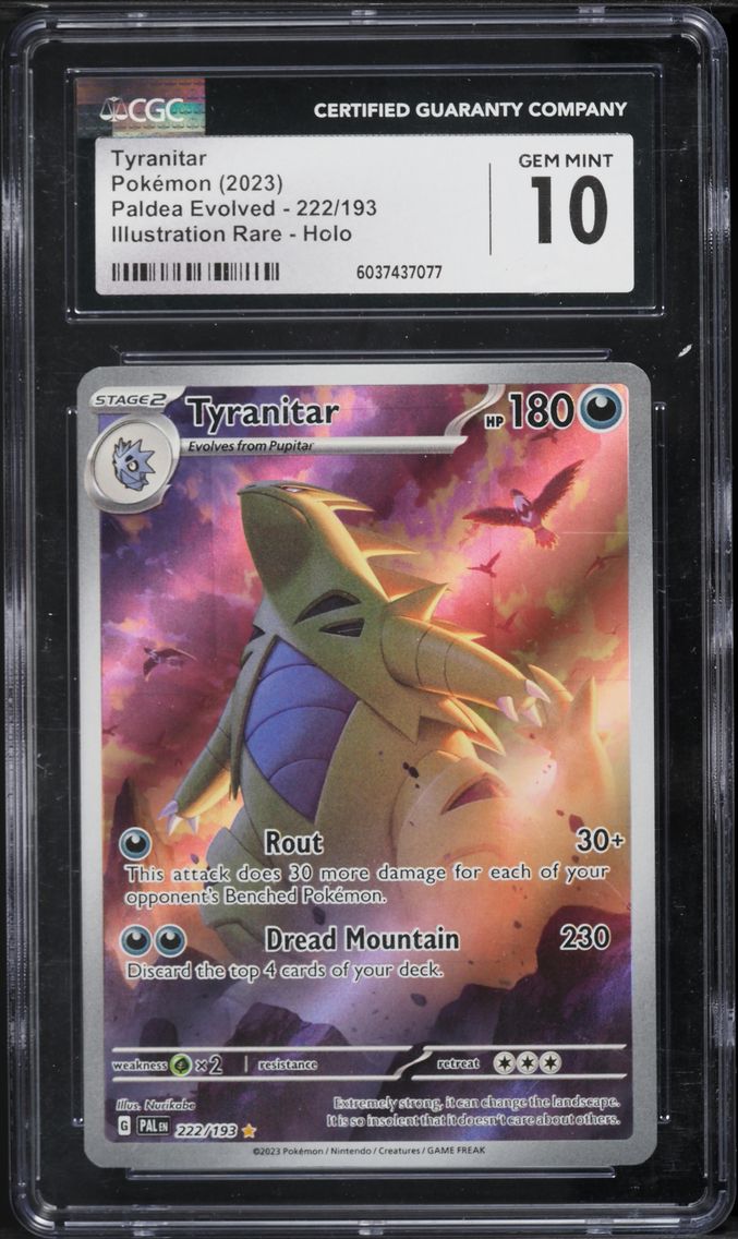 2023 #222 Tyranitar CGC 10 Paldea Evolved - PAL EN - English Pokemon