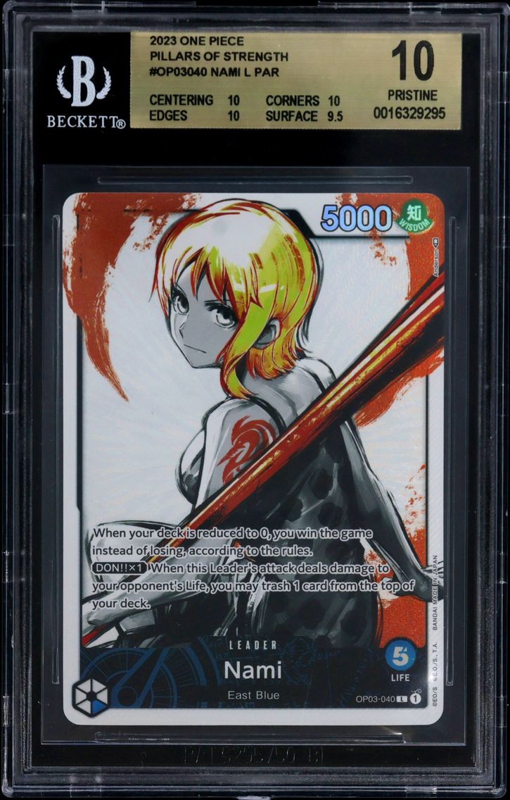 2023 #OP03040 Nami ALT ART L BGS 10 One Piece Card Game Pillars of Strength