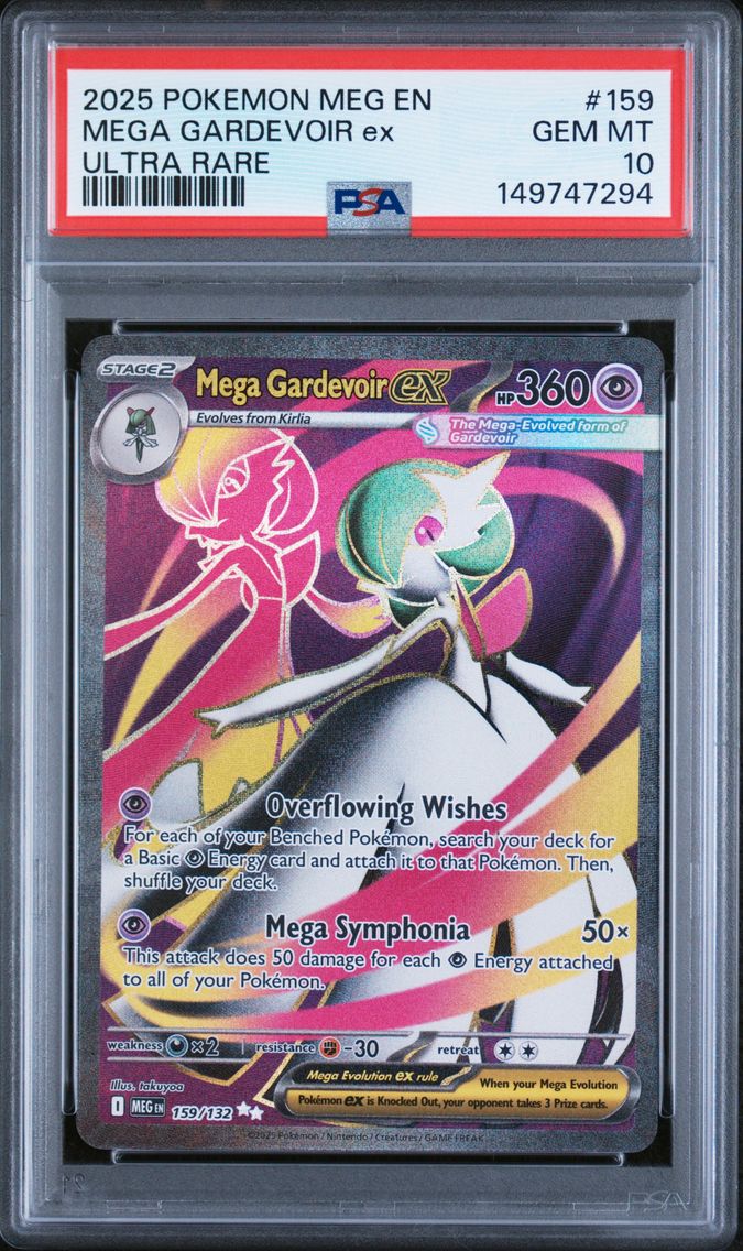 2025 #159 Mega Gardevoir EX PSA 10 Meg EN-Mega Evolution