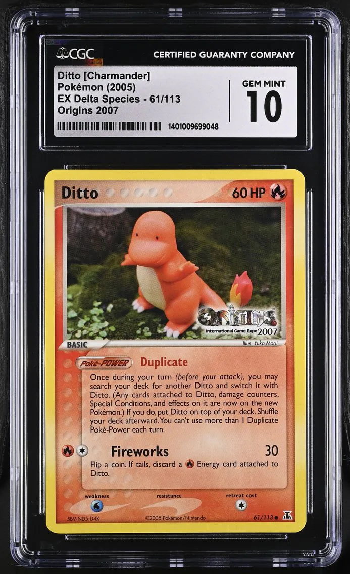 2007 #61 Ditto [Charmander] CGC 10 EX Delta Species - English