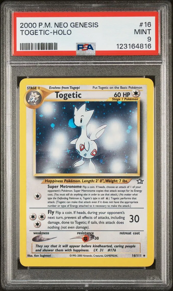 2000 #16 Togetic-Holo PSA 9 Neo Genesis Pokemon