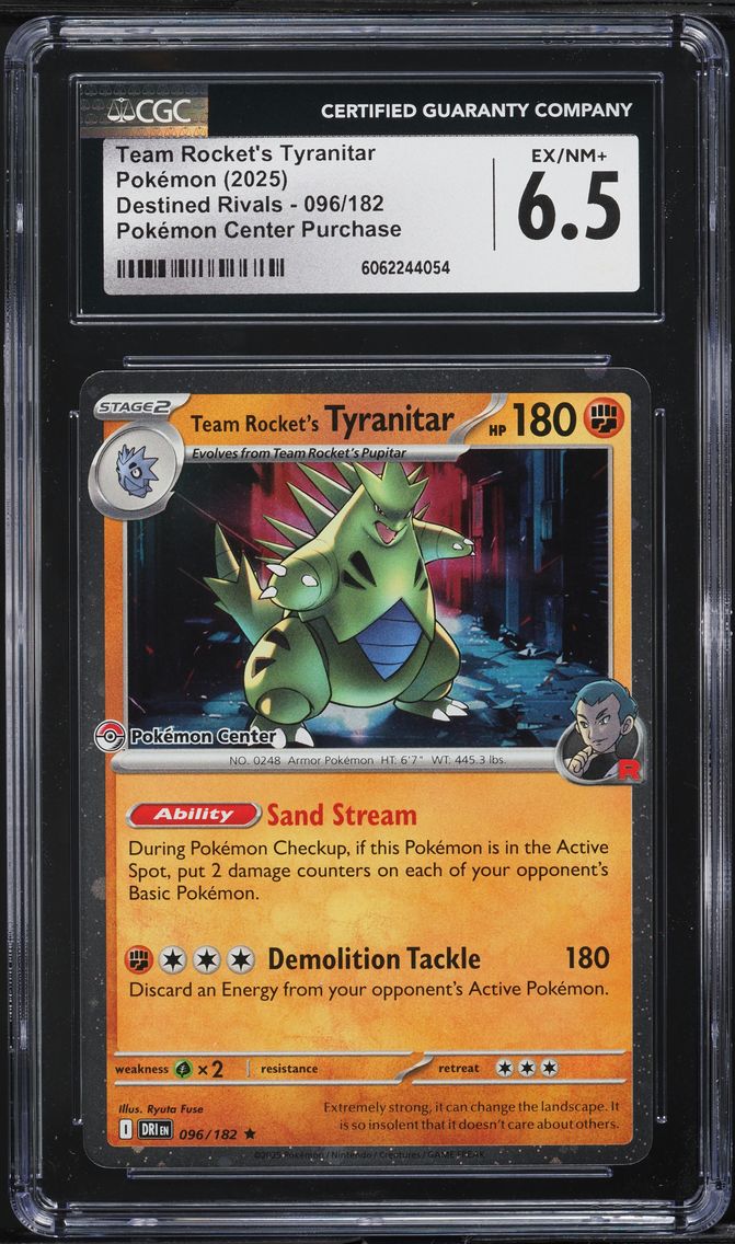 2025 #096 Team Rocket's Tyranitar CGC 6.5 Dri EN-Destined Rivals Pokemon