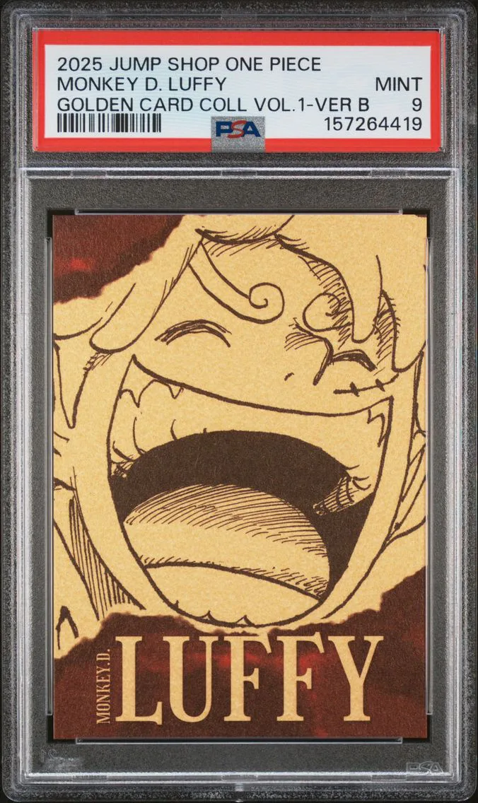 2025 #NA Monkey D. Luffy PSA 9 Jump Shop One Piece Golden Card Collection Vol.1