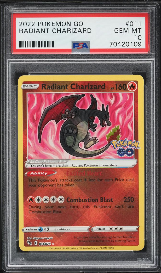 2022 #011 Radiant Charizard PSA 10 Go Pokemon