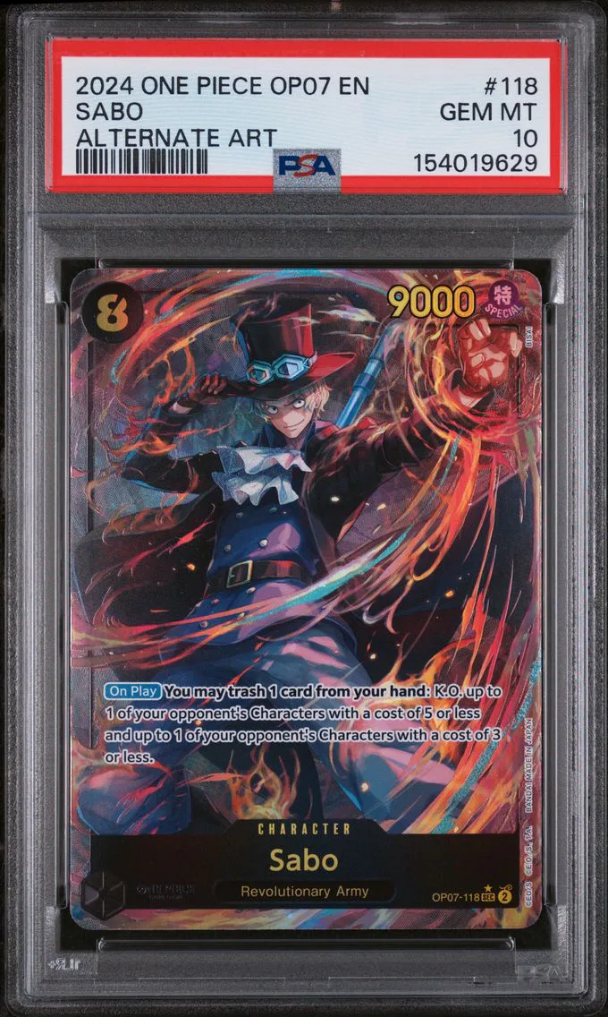2024 #118 Sabo PSA 10 One Piece OP07-500 Years in the Future