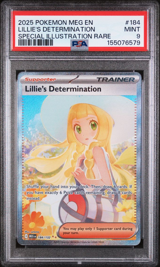 2025 #184 Lillie's Determination PSA 9 Meg EN-Mega Evolution