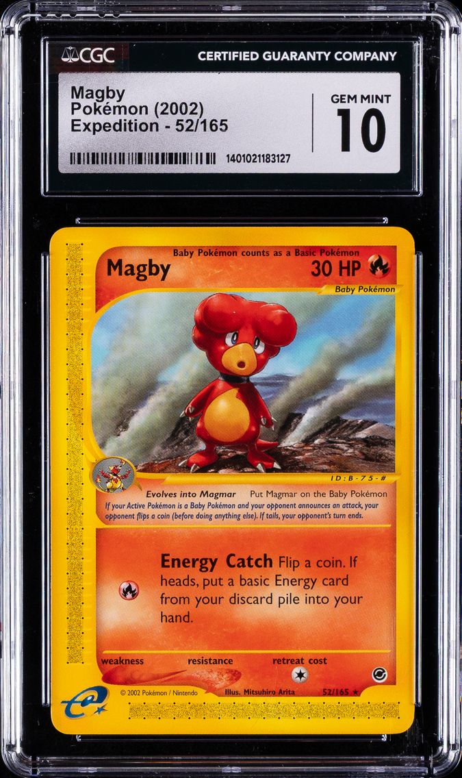 2002 #52 Magby CGC 10 Expedition Pokemon