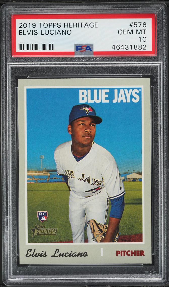 2019 Topps Heritage Elvis Luciano ROOKIE #576 PSA 10 GEM MINT