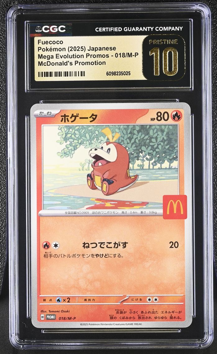 2025 #018/M-P Fuecoco CGC 10 Pristine Mega Evolution Promos - Japanese