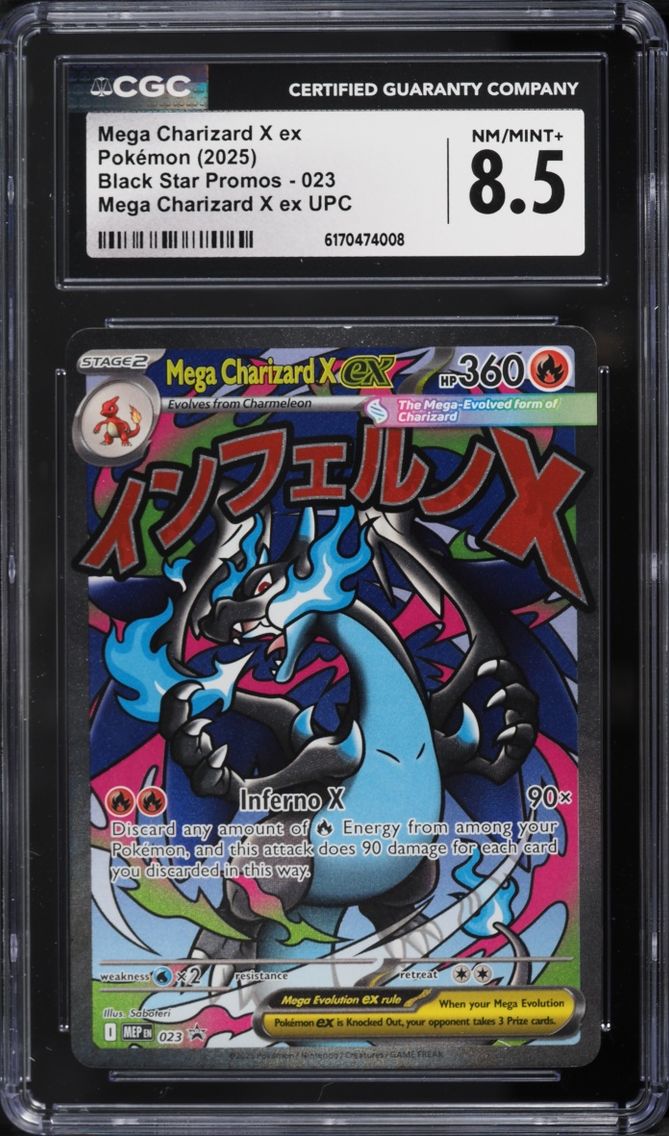 2025 Pokemon Mega Evolution Promo Ultra Premium Mega Charizard X Ex #23 CGC 8.5 NM-MT+