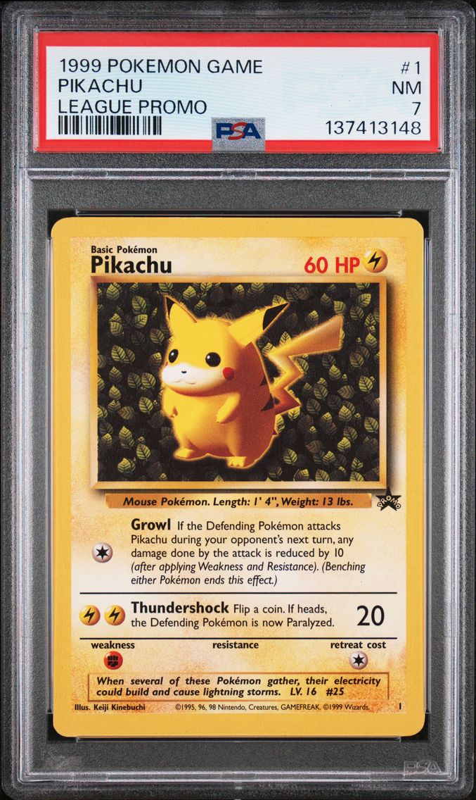 1999 #1 Pikachu PSA 7 League Promo
