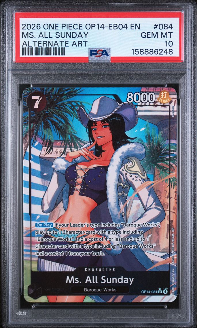 2026 #084 MS. All Sunday PSA 10 One Piece OP14-EB04-the Azure Sea's Seven