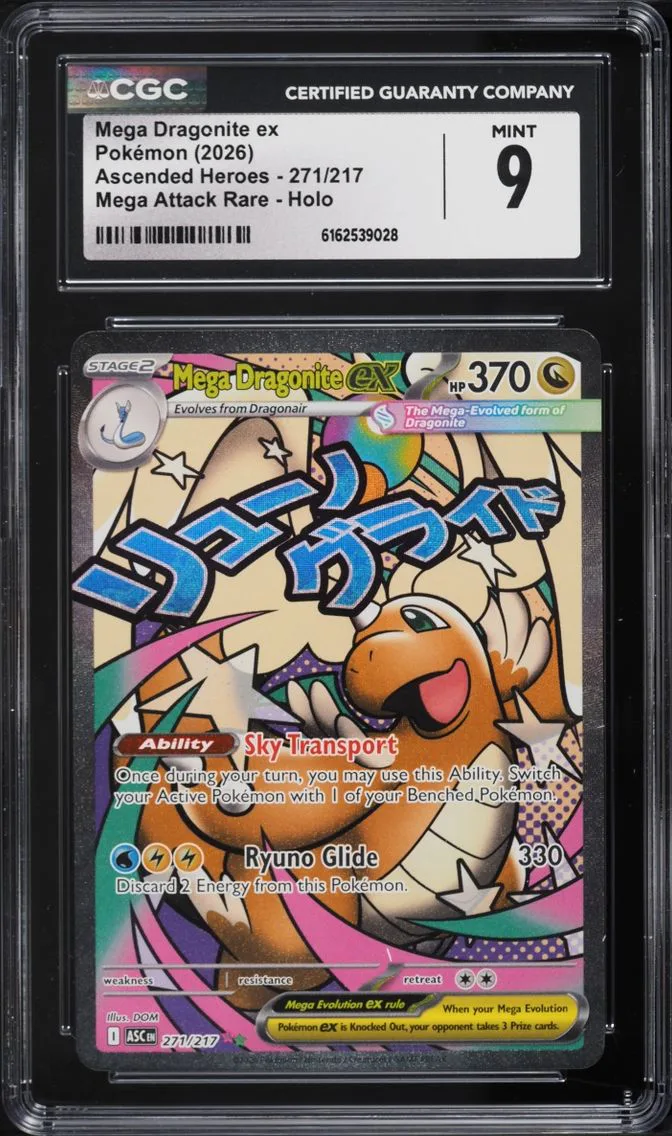 2026 Pokemon Mega Evolution Ascended Heroes MA Mega Dragonite ex #271 CGC 9 MINT