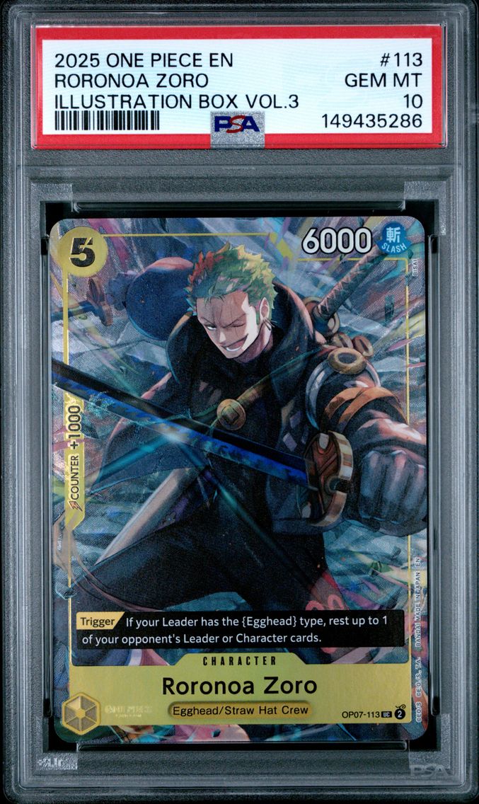 2025 #113 Roronoa Zoro PSA 10 One Piece Promos