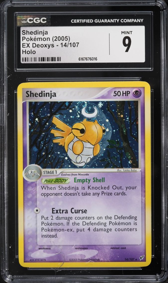 2005 Pokemon EX Deoxys Holo Shedinja #14 CGC 9 MINT