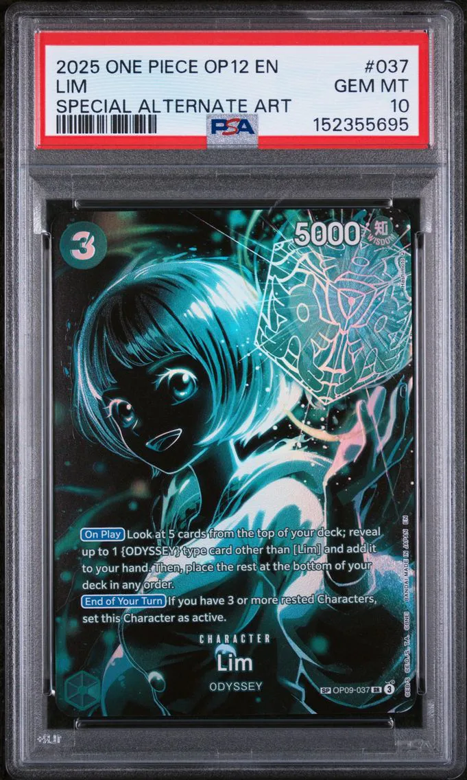 2025 #037 Lim PSA 10 One Piece OP12-Legacy of the Master