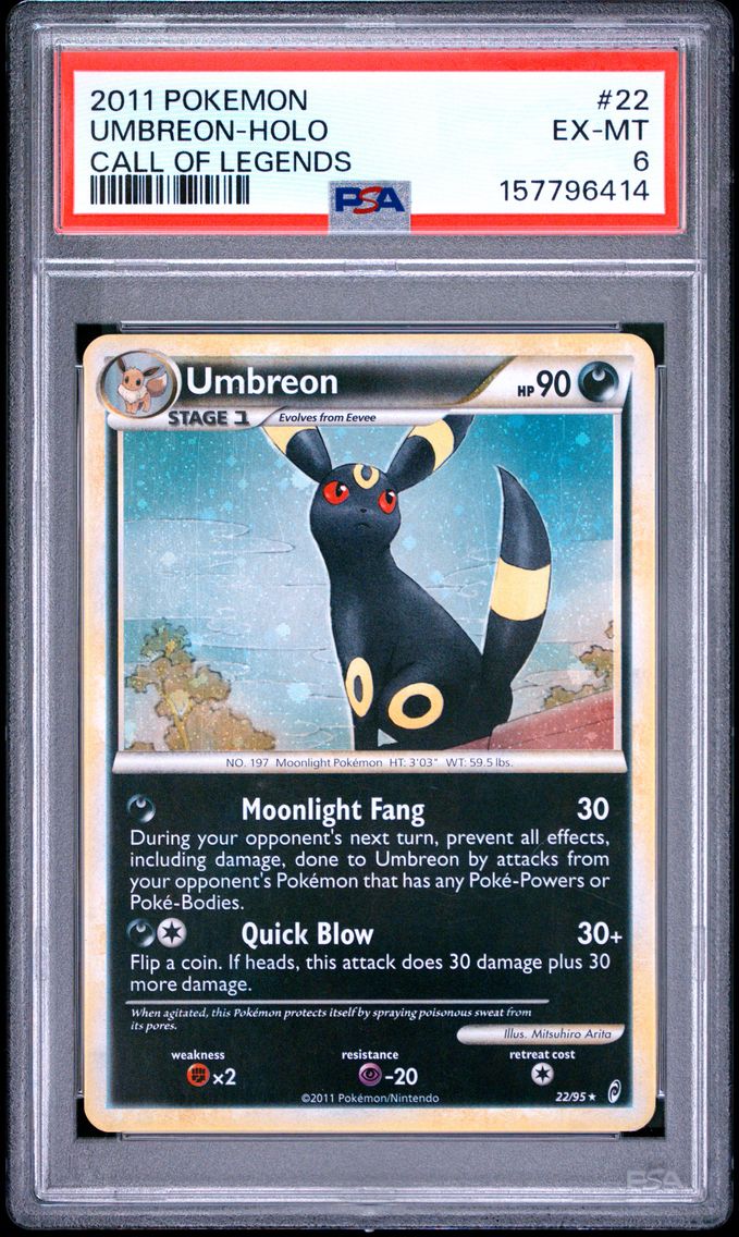 2011 #22 Umbreon-Holo PSA 6 Call of Legends