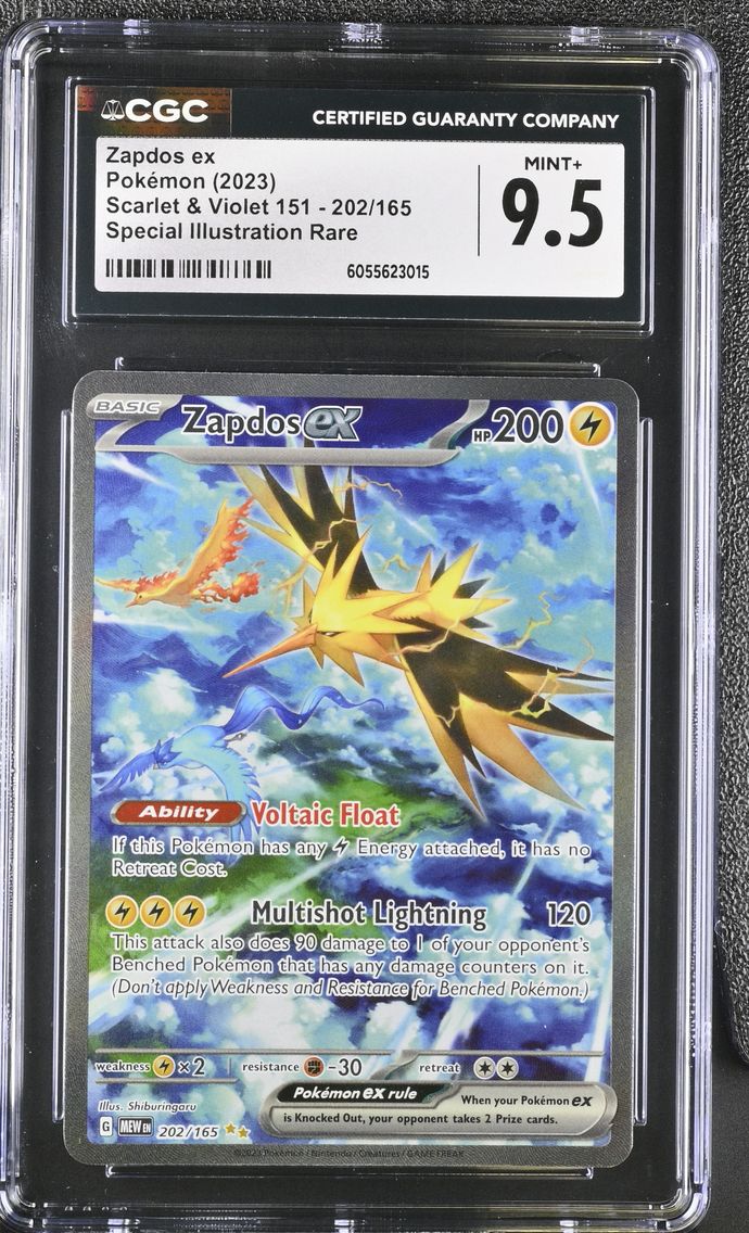 2023 #202 Zapdos ex CGC 9.5 Scarlet & Violet 151 - MEW EN - English