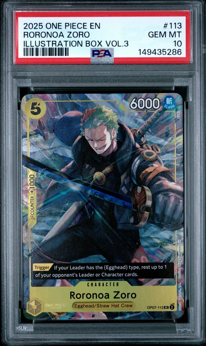 2025 #113 Roronoa Zoro PSA 10 One Piece Promos