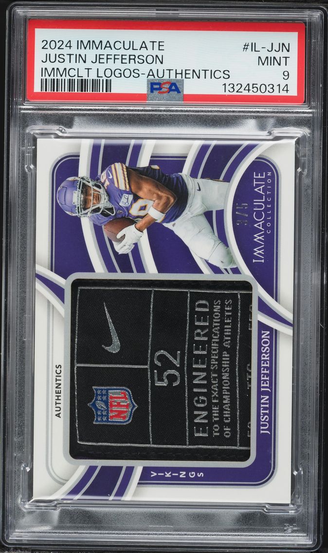 2024 #IL-JJN Justin Jefferson PSA 9 Panini Immaculate Collection Immaculate Logos Football