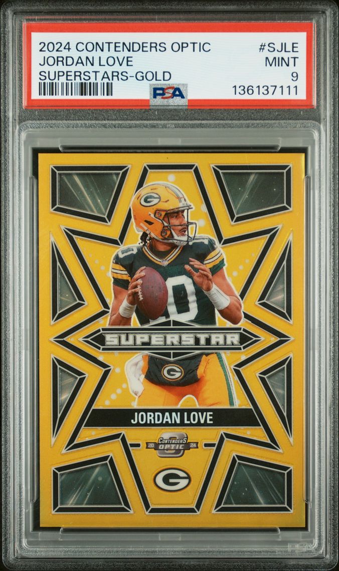2024 #SJLE Jordan Love PSA 9 Panini Contenders Optic Superstars Football