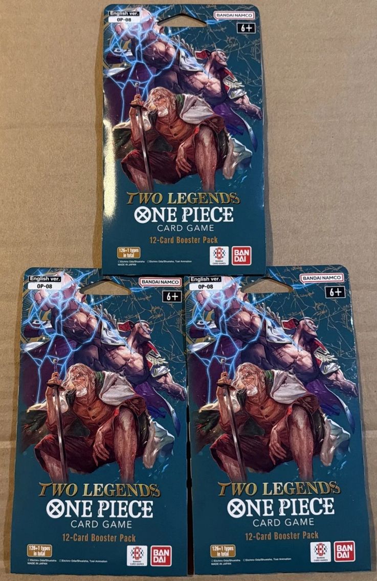 x3 OP-08 Sleeved Booster Pack