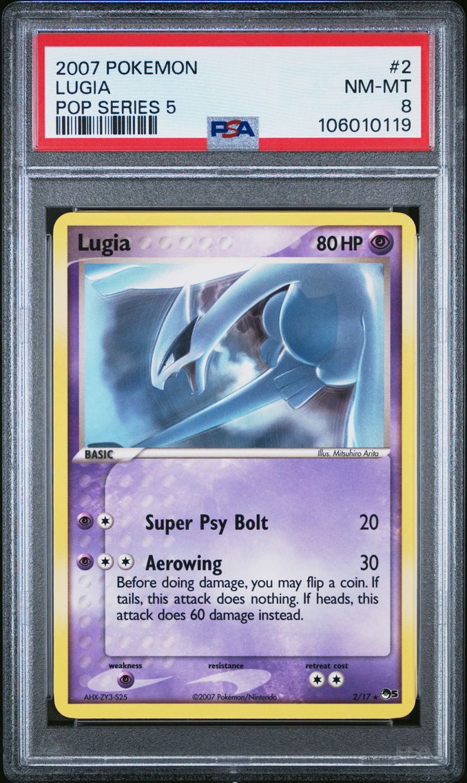 2007 #2 LUGIA PSA 8 POKEMON POP SERIES 5