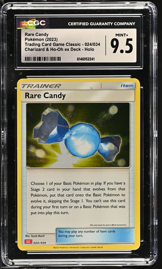 2023 #024 Rare Candy CGC 9.5 Trading Card Game Classic - CLV, CLC, CLB - English