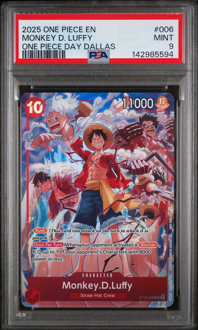 2025 #006 Monkey D. Luffy One Piece Day Dallas PSA 9 Promos One Piece