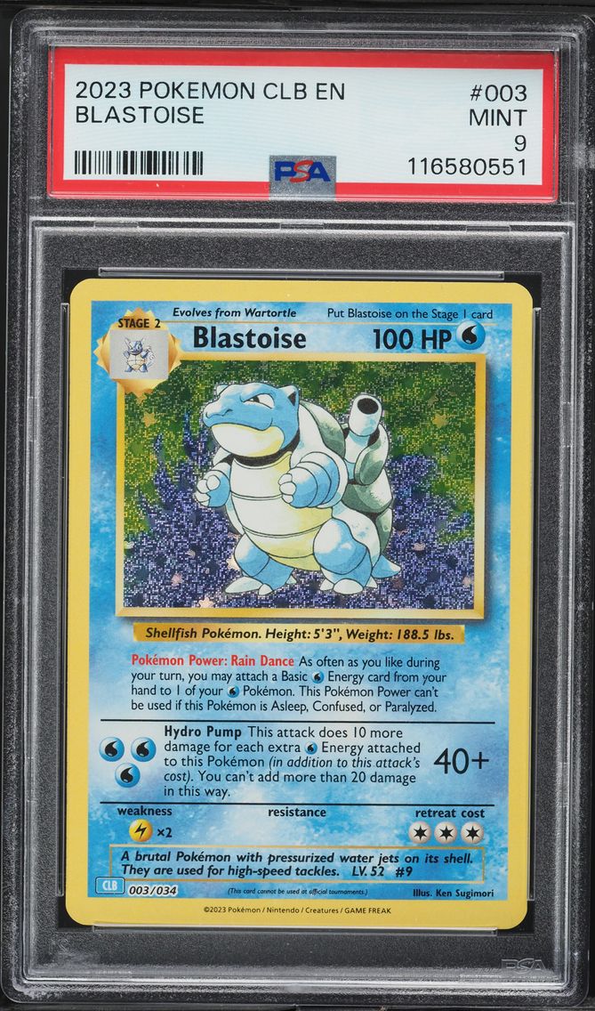 2023 #003 Blastoise PSA 9 Clb-Trading Card Game Classic Blastoise & Suicune EX Deck Pokemon