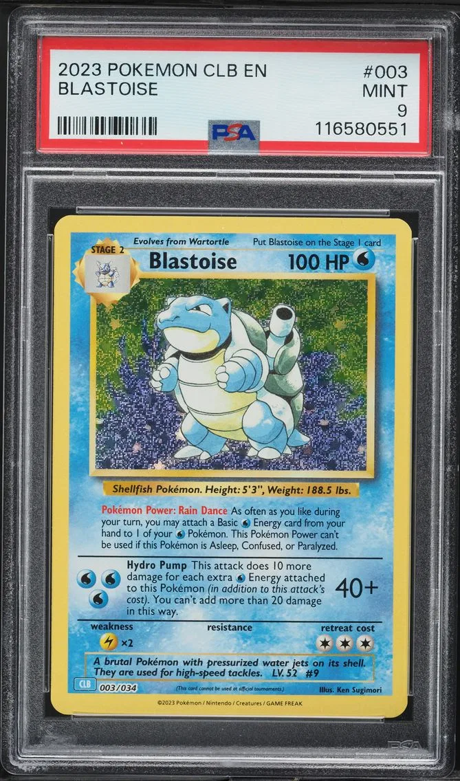 2023 #003 Blastoise PSA 9 Clb-Trading Card Game Classic Blastoise & Suicune EX Deck Pokemon