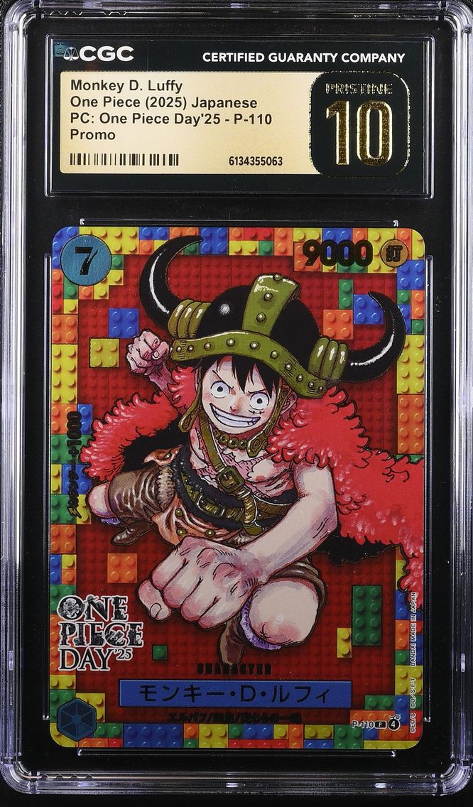2025 #P-110 Monkey D. Luffy CGC 10 Pristine Premium Collection One Piece Day'25 - Japanese