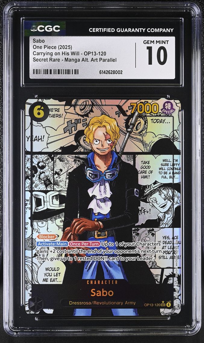 2025 #OP13-120 Sabo CGC 10 Carrying on His Will (OP13) - English