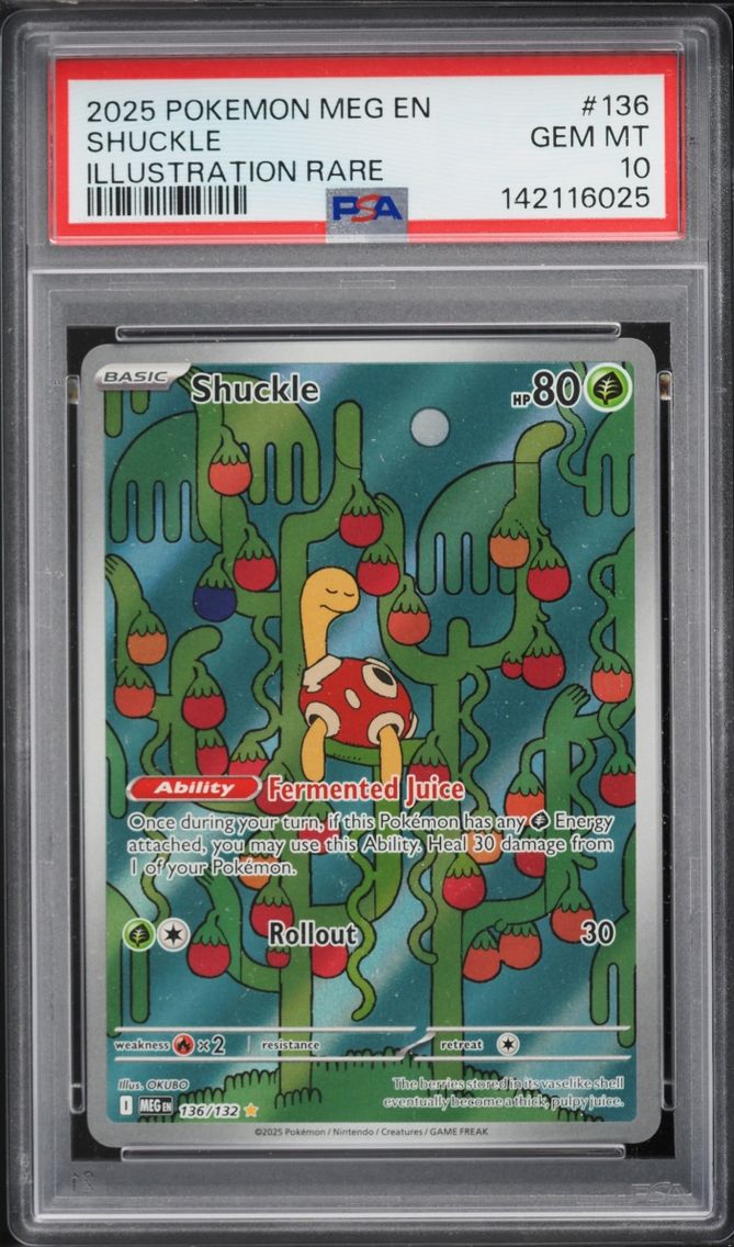 2025 Pokemon Mega Evolution IR Shuckle #136 PSA 10 GEM MINT