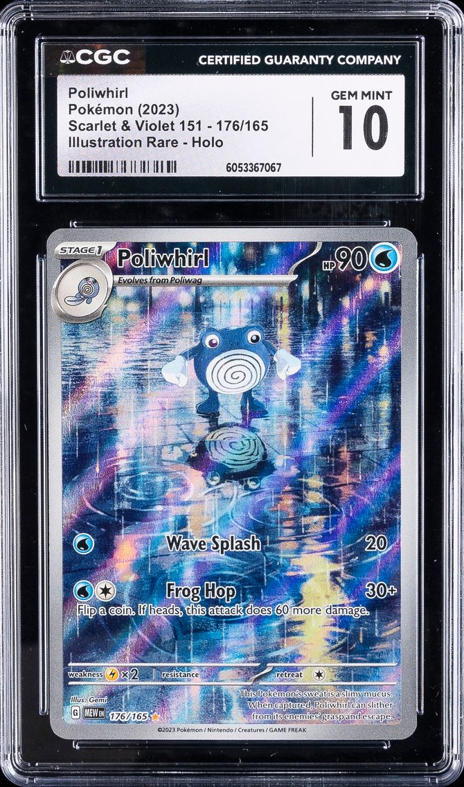 2023 #176 Poliwhirl CGC 10 Mew EN-151 Pokemon