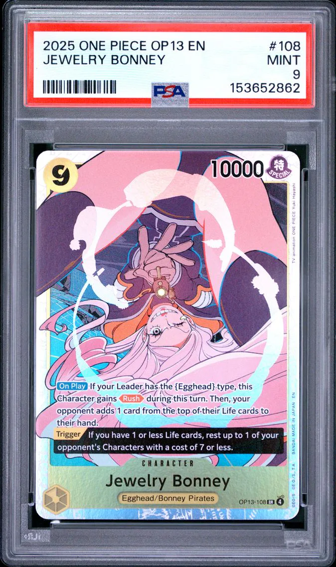 2025 #108 Jewelry Bonney PSA 9 One Piece OP13-Carrying on His Will