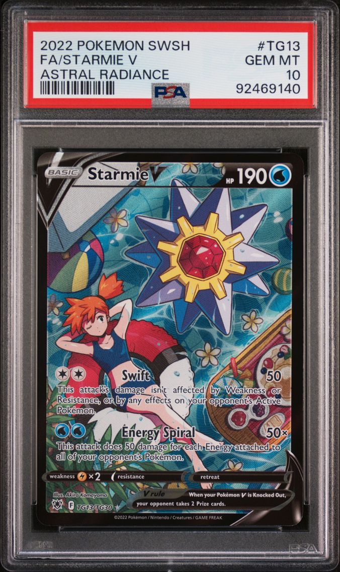 2022 #TG13 Full Art/Starmie V PSA 10 Sword & Shield Astral Radiance Pokemon