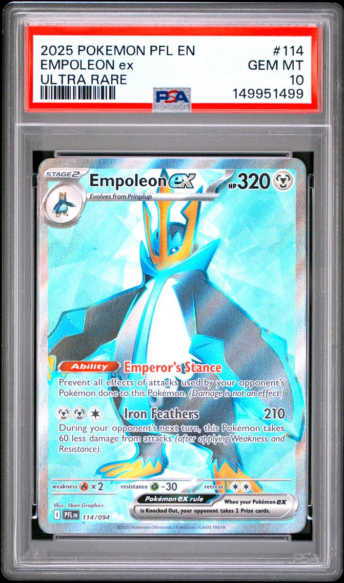 2025 #114 Empoleon EX PSA 10 Pfl EN-Phantasmal Flames