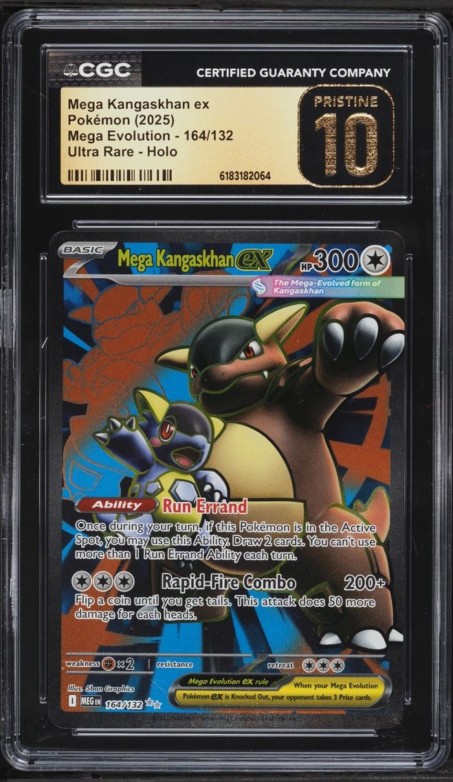 2025 #164 Mega Kangaskhan Ex CGC 10 Pokemon Mega Evolution Full Art
