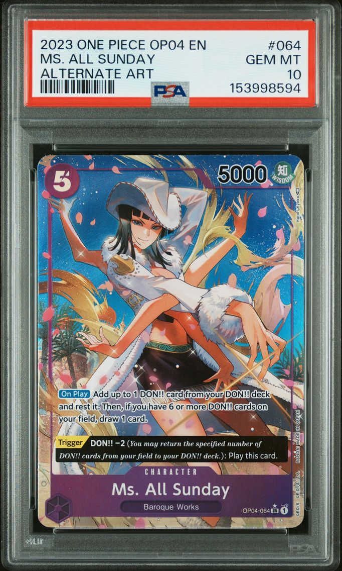 2023 #064 MS. All Sunday PSA 10 One Piece OP04-Kingdoms of Intrigue