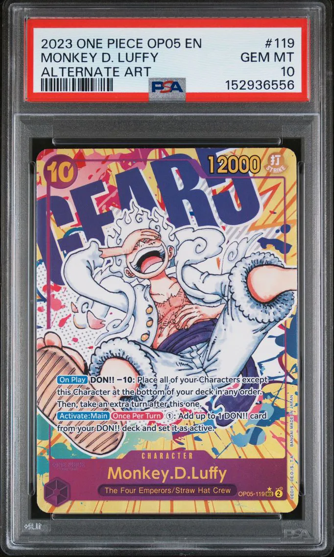 2023 #119 Monkey D. Luffy PSA 10 One Piece OP05-Awakening of the New Era