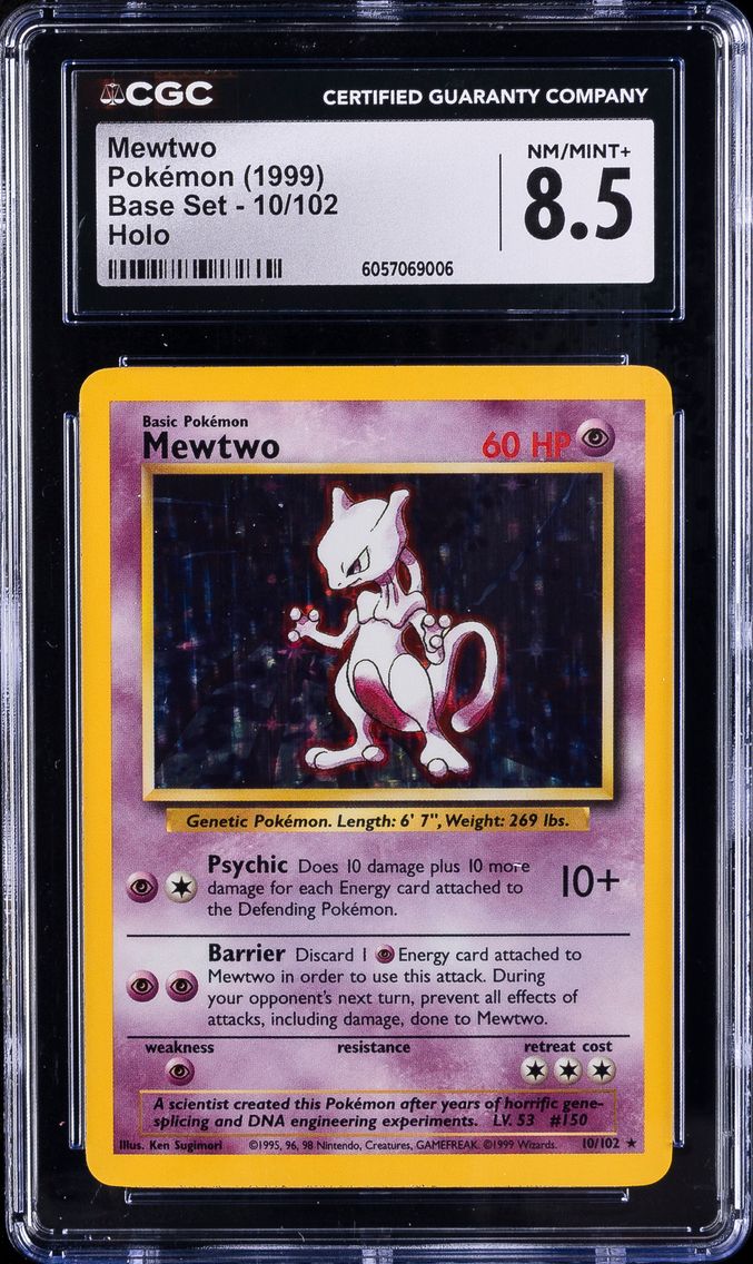 1999 #10 Mewtwo-Holo CGC 8.5 Game Pokemon