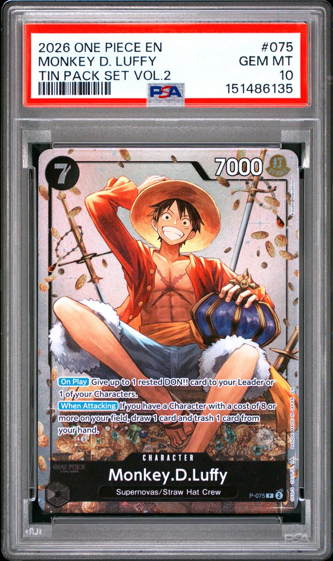 2026 #075 Monkey D. Luffy PSA 10 One Piece Promos