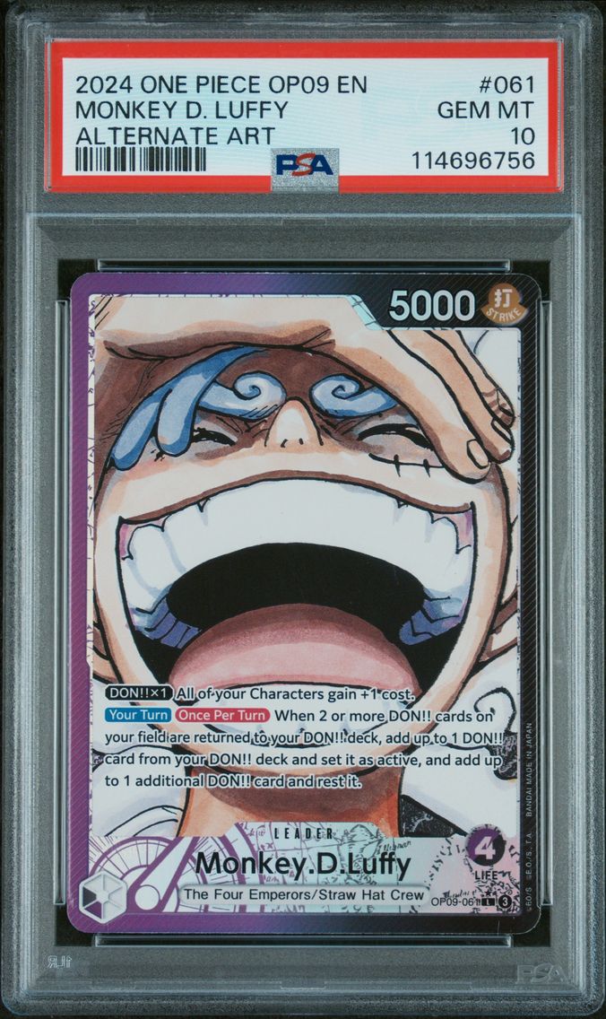 2024 #061 Monkey D. Luffy Alternate Art PSA 10 OP09-Emperors in the New World One Piece