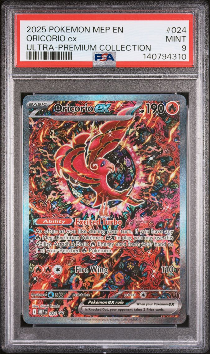 2025 #024 Oricorio EX PSA 9 Mep EN-Me Black Star Promo