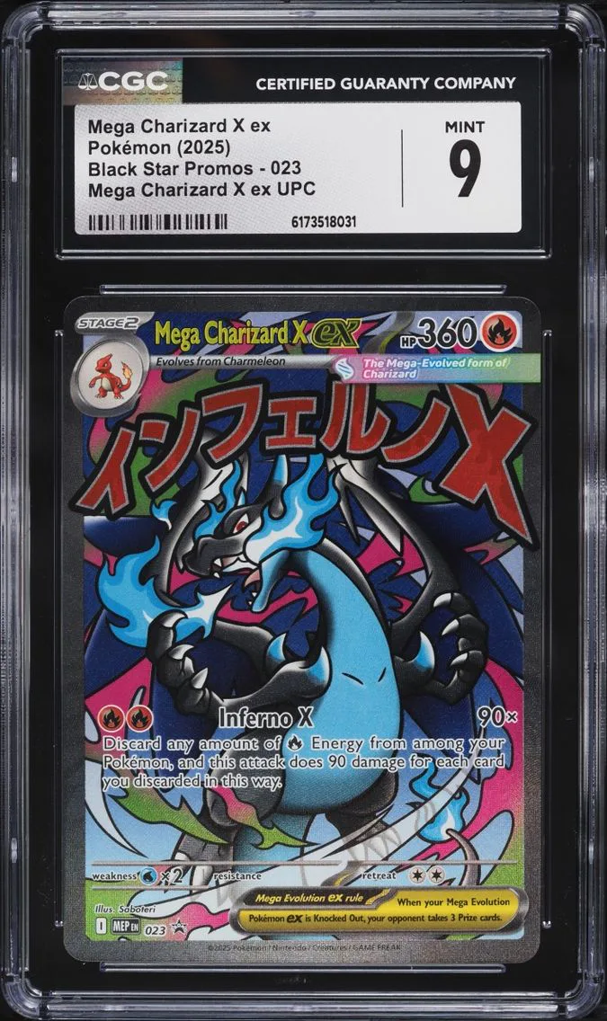 2025 Pokemon Mega Evolution Promo Ultra Premium Full Art Mega Charizard X Ex CGC 9 MINT